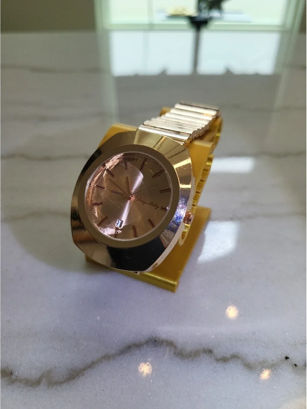 Womens Watch Cherry Shirley RoseGold Tone Square Face New Battery Working